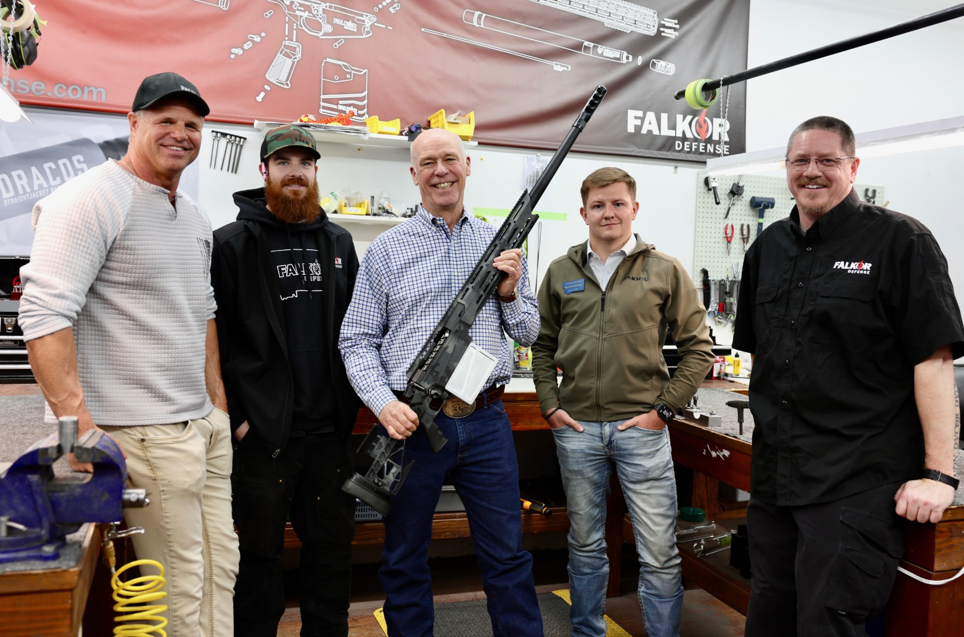 Gov. Gianforte visiting FALKOR Defense in Kalispell