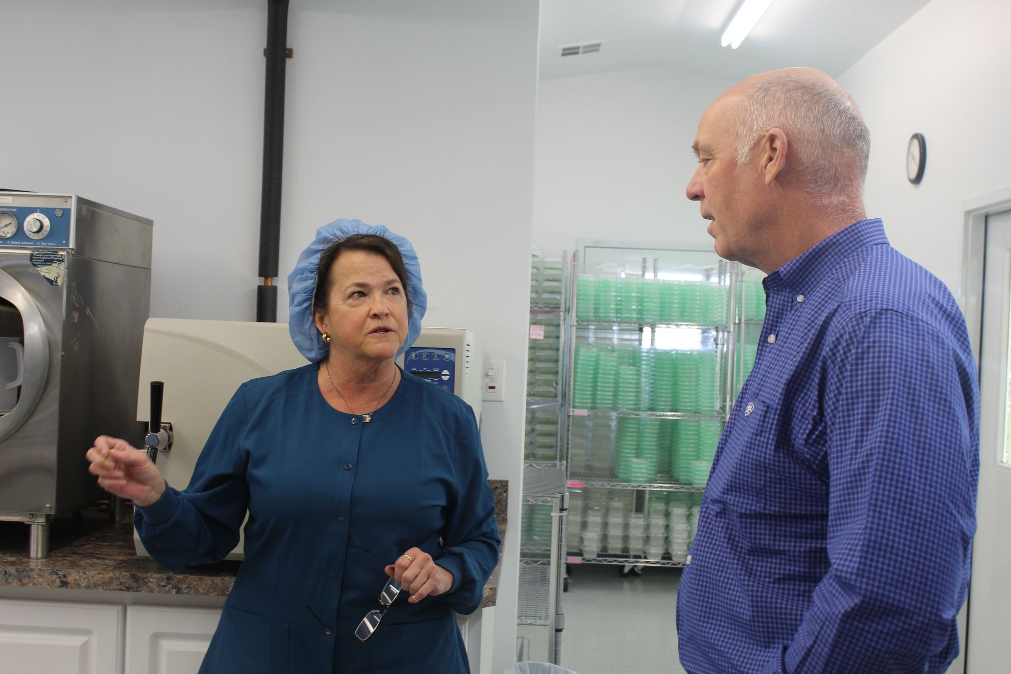 Governor Gianforte toured the on-farm seed lab and observed hundreds of pounds of potatoes being shipped from the farms to market