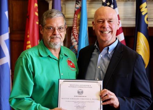 MSgt Peters Veteran Commendation