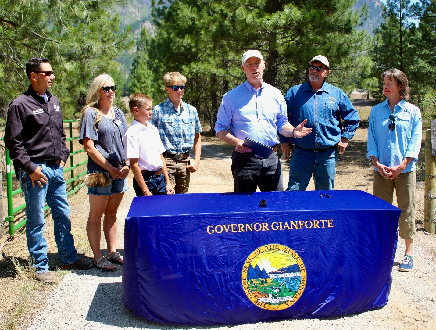 Gov. Gianforte visiting Mount Silcox WMA outside of Thompson Falls