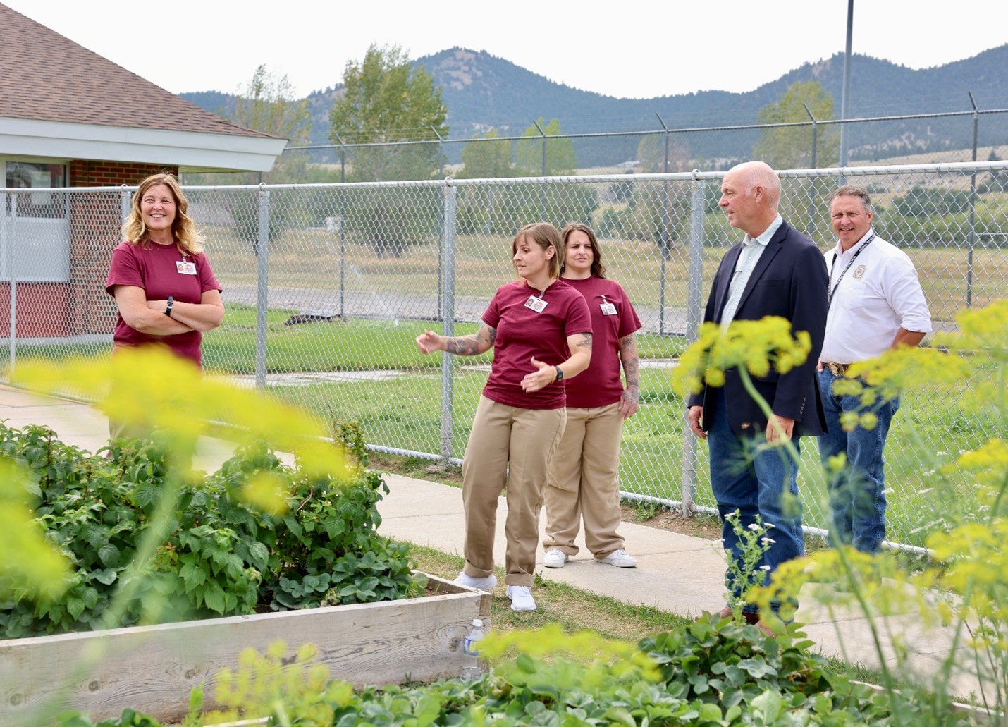 Gov. Gianforte touring the Riverside Corrections Facility in Boulder