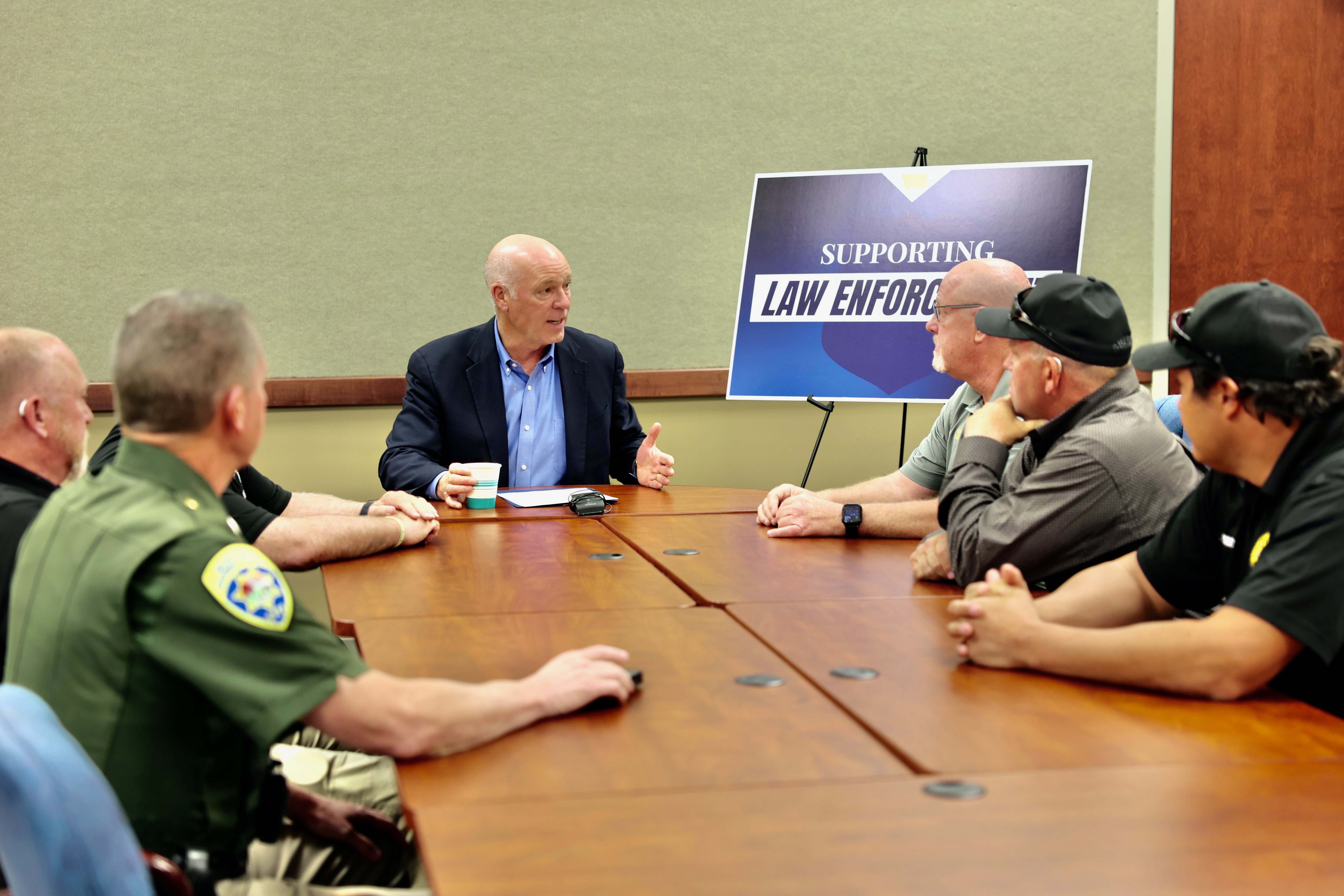 Gov. Gianforte meeting with law enforcement officers in Butte 