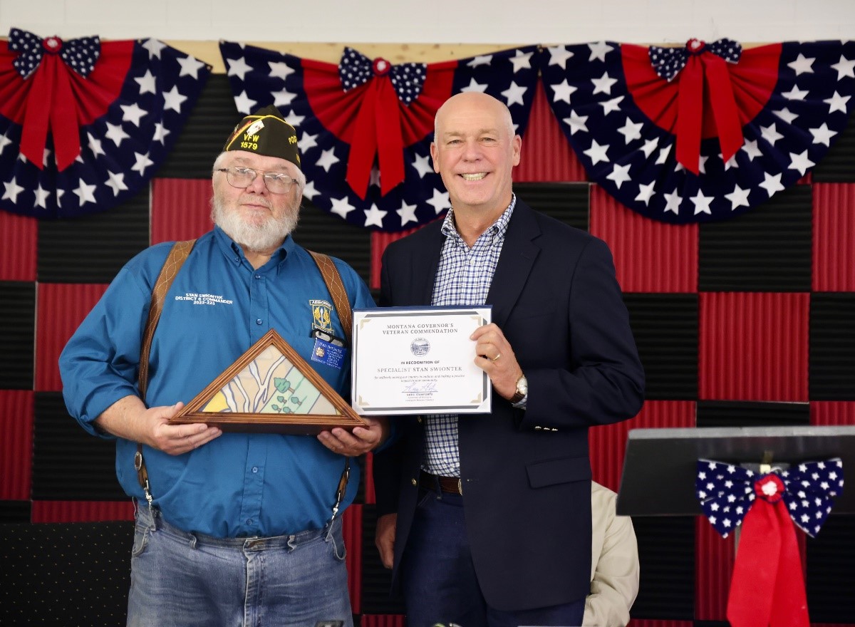 Two Park County Veterans awarded Montana Governor's Veteran