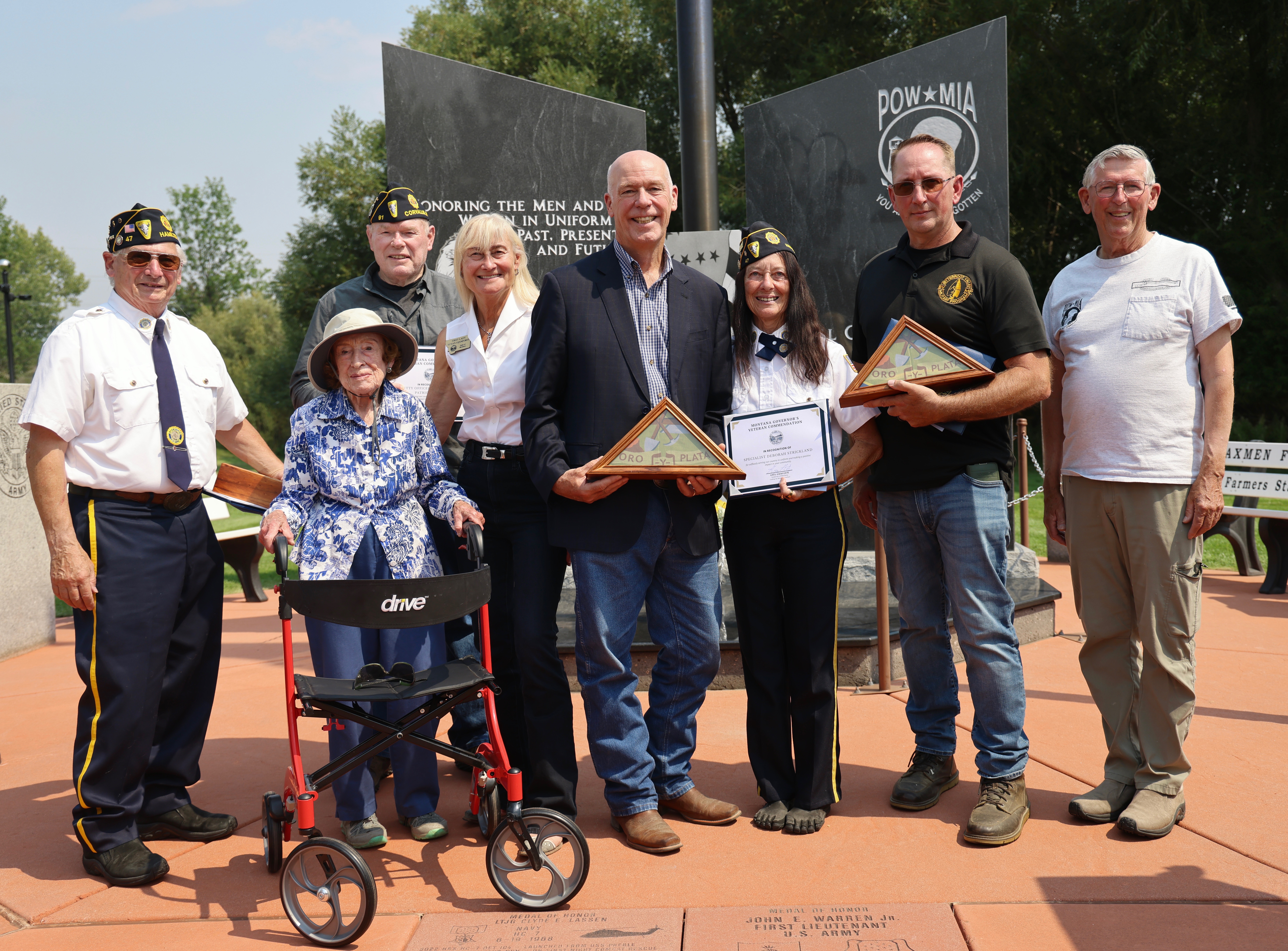 Gov. Gianforte honoring 7 veterans with the 2025 Veterans Commendation Award, Hamilton