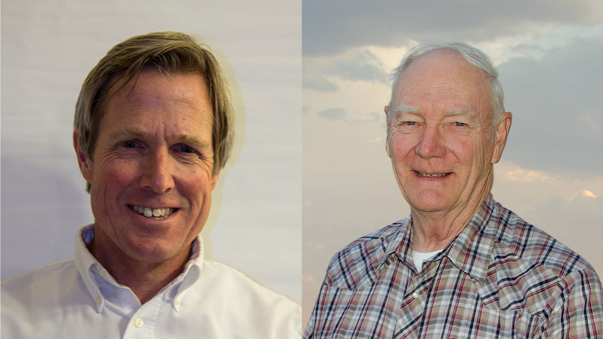 Side-by-side portrait of O. Alan Weltzien and Paul Snyder
